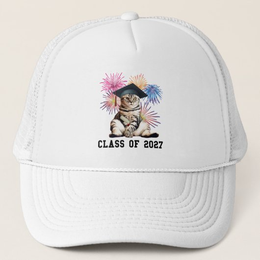 Kattenliefhebber van de klas van 2027 trucker pet (Voorkant)