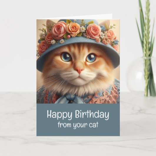 Kattenliefhebber van uw kat Schattigee Happy Birth Feestdagen Kaart (Voorkant)