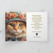 Kattenliefhebber van uw kat Schattigee Happy Birth Feestdagen Kaart (Binnen)
