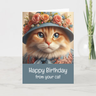 Kattenliefhebber van uw kat Schattigee Happy Birth Feestdagen Kaart