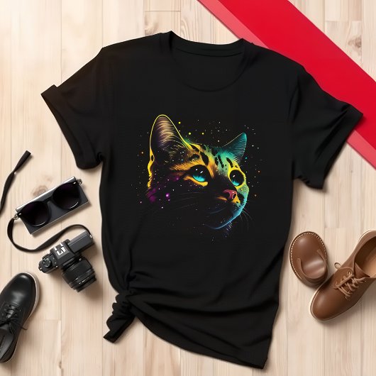 Kattenliefhebber verschijnt kleurrijke kattenliefh t-shirt