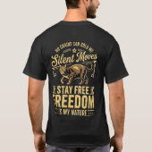 Kattenliefhebber Vrijheid T-shirt – Stout & Grappi (Achterkant)