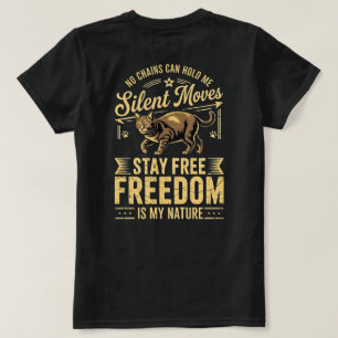 Kattenliefhebber vrijheid tee – Dapper & Grappig v T-shirt