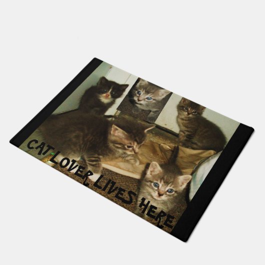 KATTENLIEFHEBBER WOONT HIER DEURMAT (Schuin)