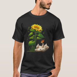 Kattenliefhebber Zonnebloem Schattigee Kat Je bent T-shirt