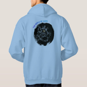 Kattenliefhebberdesign met uitsnede hoodie