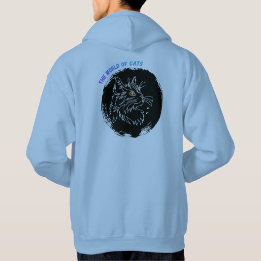 Kattenliefhebberdesign met uitsnede hoodie (Achterkant)