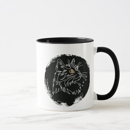 Kattenliefhebberdesign met uitsnijding mok (Rechts)