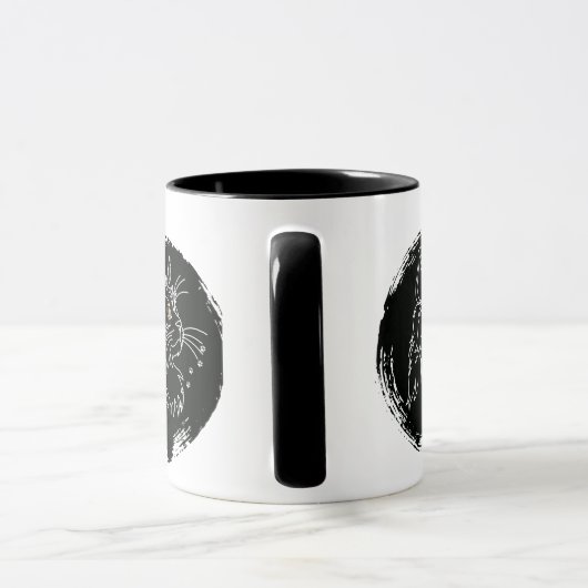 Kattenliefhebberdesign met uitsnijding mok (Handvat)