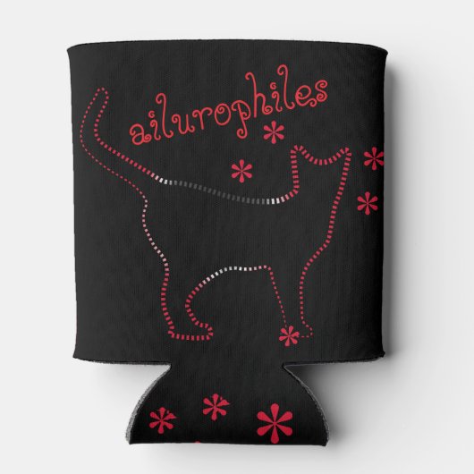 Kattenliefhebbers: ailurophiles blikjeskoeler (Achterkant)