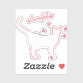 kattenliefhebbers ailurophiles Custom-Cut Vinyl St Sticker (Vel)