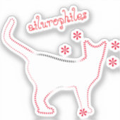 kattenliefhebbers ailurophiles Custom-Cut Vinyl St Sticker (Voorkant)