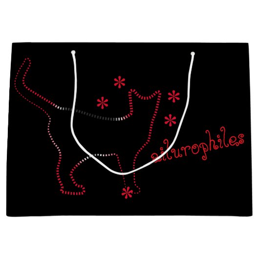 Kattenliefhebbers ailurophiles Gift Bag Groot Cadeauzakje (Voorkant)