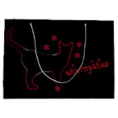 Kattenliefhebbers ailurophiles Gift Bag Groot Cadeauzakje (Achterkant)