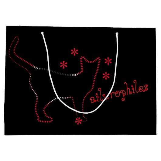Kattenliefhebbers ailurophiles Gift Bag Groot Cadeauzakje (Achterkant)