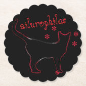 Kattenliefhebbers: ailurophiles kartonnen onderzetters (Voorkant)