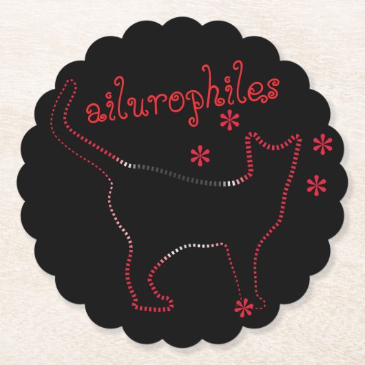 Kattenliefhebbers: ailurophiles kartonnen onderzetters (Voorkant)