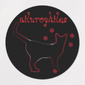 Kattenliefhebbers: ailurophiles labels (Design 2)