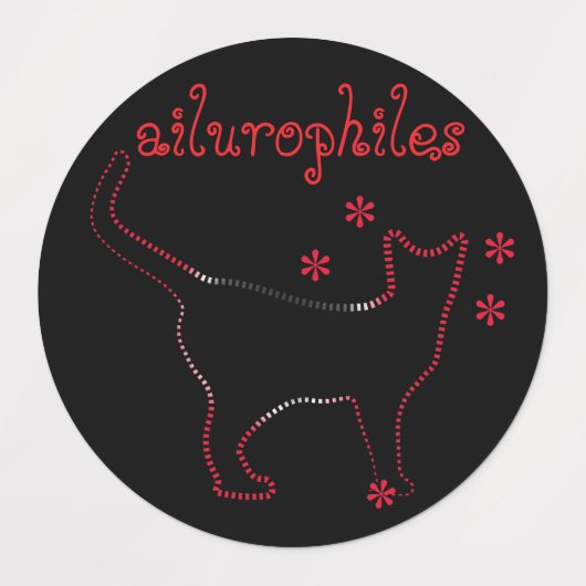 Kattenliefhebbers: ailurophiles labels (Design 2)