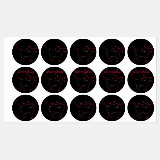 Kattenliefhebbers: ailurophiles labels (Vel)