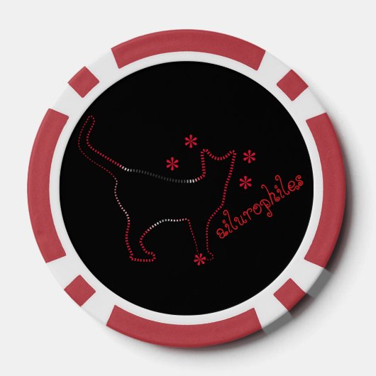 Kattenliefhebbers: ailurophiles poker chips (Achterkant)