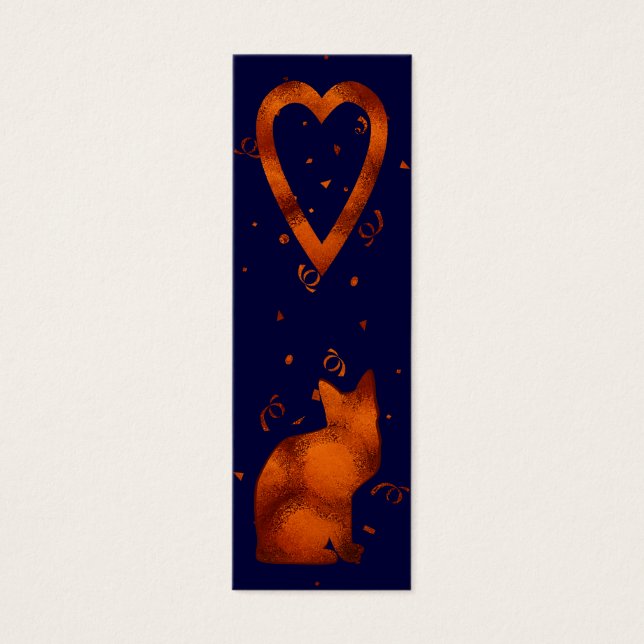 kattenliefhebbers bladwijzer mini visitekaartjes (Voorkant)
