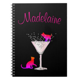 Kattenliefhebbers Bubbels Modern Back Pink Persoon Notitieboek