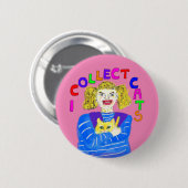 Kattenliefhebbers cadeau kitten redding nieuwe hui ronde button 5,7 cm (Voorkant /achterkant)