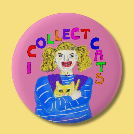 Kattenliefhebbers cadeau kitten redding nieuwe hui ronde button 5,7 cm