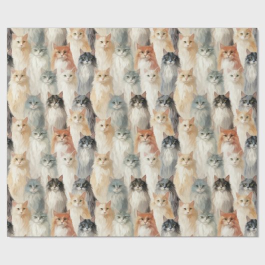 Kattenliefhebbers cadeaupapier (Vlak)