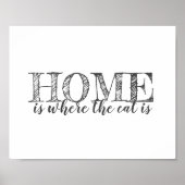 kattenliefhebbers citeren poster grijs en wit (Voorkant)