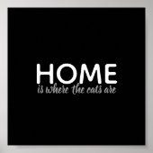 kattenliefhebbers citeren poster zwart - wit (Voorkant)