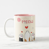 Kattenliefhebber's CoffeeMug Tweekleurige Koffiemok (Links)