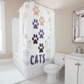 kattenliefhebbers douchegordijn (In situ)