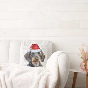 Kattenliefhebber's Draadharige Dachshund Kerstmis Kussen