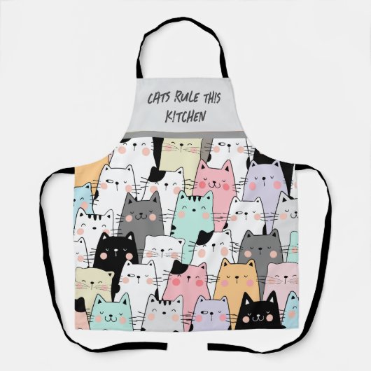 Kattenliefhebbers Feline humor keuken Schort (Voorkant)