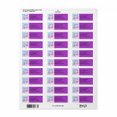 kattenliefhebbers geven het label paars violet ter (Full Sheet)