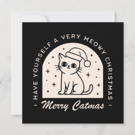 Kattenliefhebbers Grappige humor doet kerstwensen Feestdagenkaart