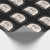 Kattenliefhebbers grappige kerstwensen zwart cadeaupapier (Hoek)