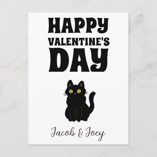 kattenliefhebbers, Happy-valentijnsdag personalise Briefkaart (Voorkant)