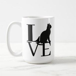 Kattenliefhebbers in vette zwarte letters koffiemok