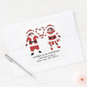 Kattenliefhebbers kerst vakantie labels (Envelop)