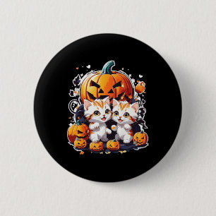 Kattenliefhebbers Kinder Halloween Ronde Button 5,7 Cm