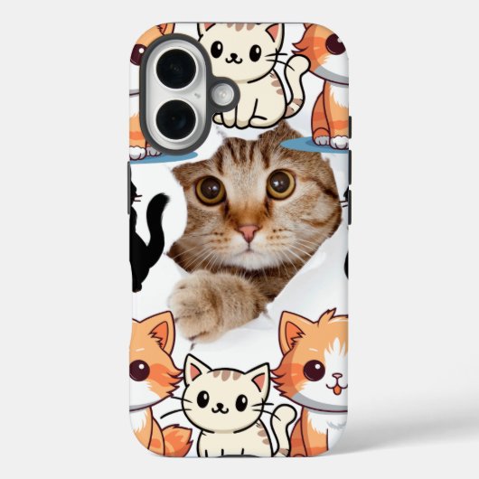Kattenliefhebbers met muismat Case-Mate iPhone case (Achterkant)