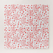 Kattenliefhebbers met zo'n schattige rode kleur legpuzzel (Horizontaal)