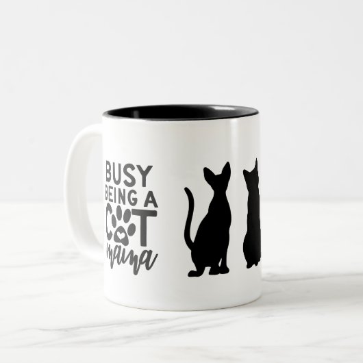 Kattenliefhebbers Mok met gezegden (Voorkant links)