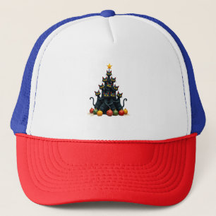Kattenliefhebbers Mooie en Grappige Kerstboom Kers Trucker Pet