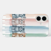 Kattenliefhebbers - Pastel Paint Drip Kittens Case-Mate iPhone Case (Achterkant (horizontaal))