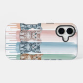 Kattenliefhebbers - Pastel Paint Drip Kittens iPhone 16 Hoesje (Achterkant horizontaal)