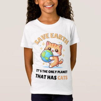 Kattenliefhebbers redden Earth Day T-shirt